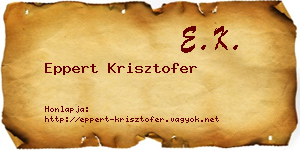 Eppert Krisztofer névjegykártya